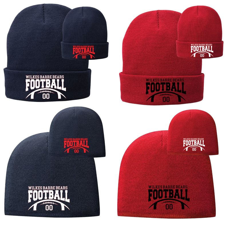 Bears Football beanie with player number