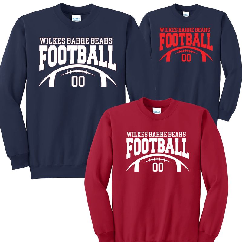 Bears long sleeve with player number
