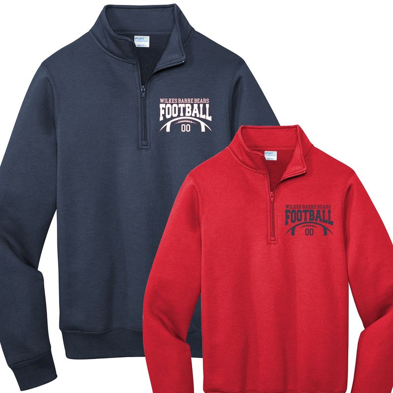 Bears Football player number quarter zip