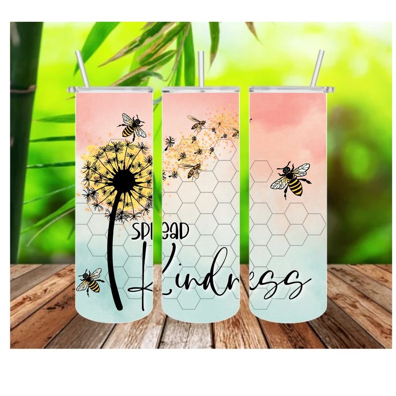 Spread Kindness 20oz skinny tumbler