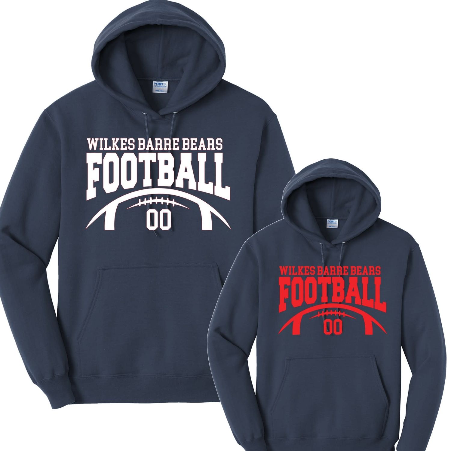 Bears Football hoodie with player number