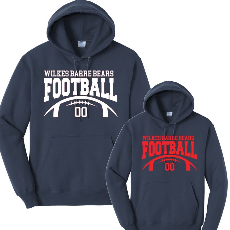 Bears Football hoodie with player number