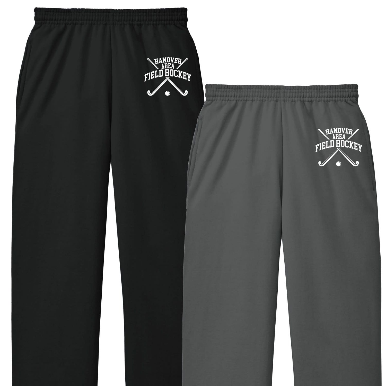 Hanover Area Field Hockey Crossed Sticks Open Bottom Sweatpants
