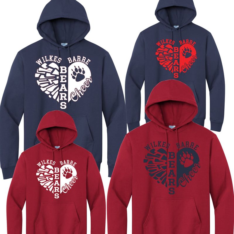 Bears Cheer heart hoodie