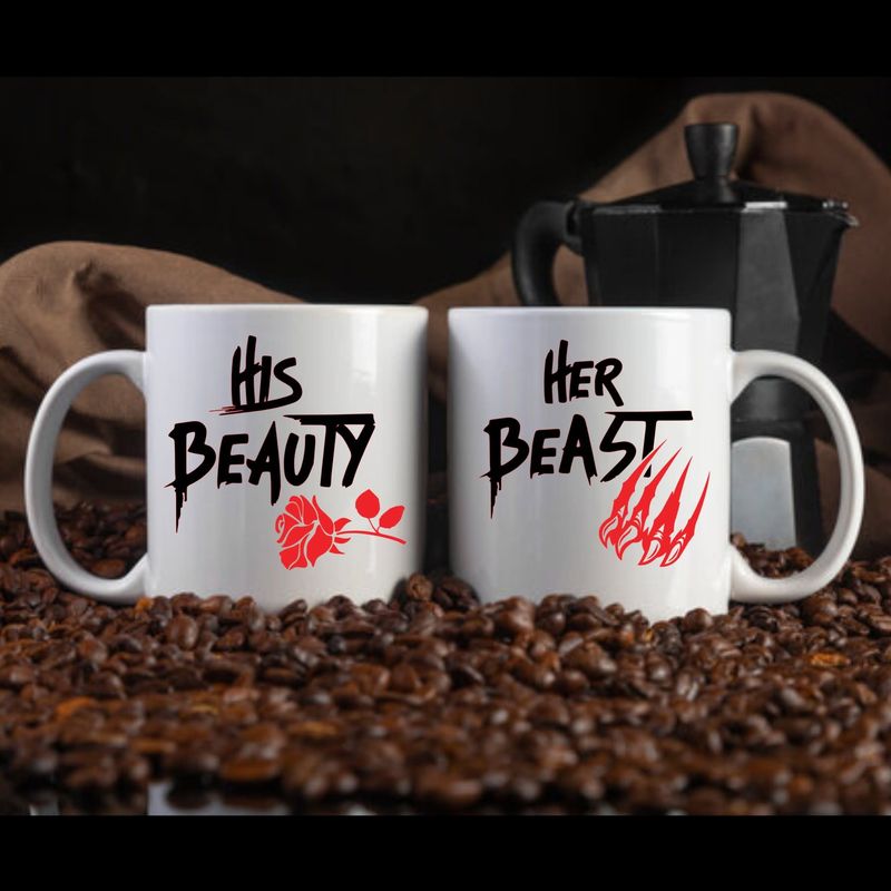 His Beauty her Beast mugs