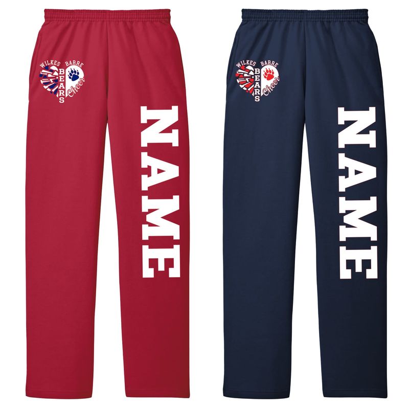 Wilkes Barre Bears Adult Open Bottom Sweatpants
