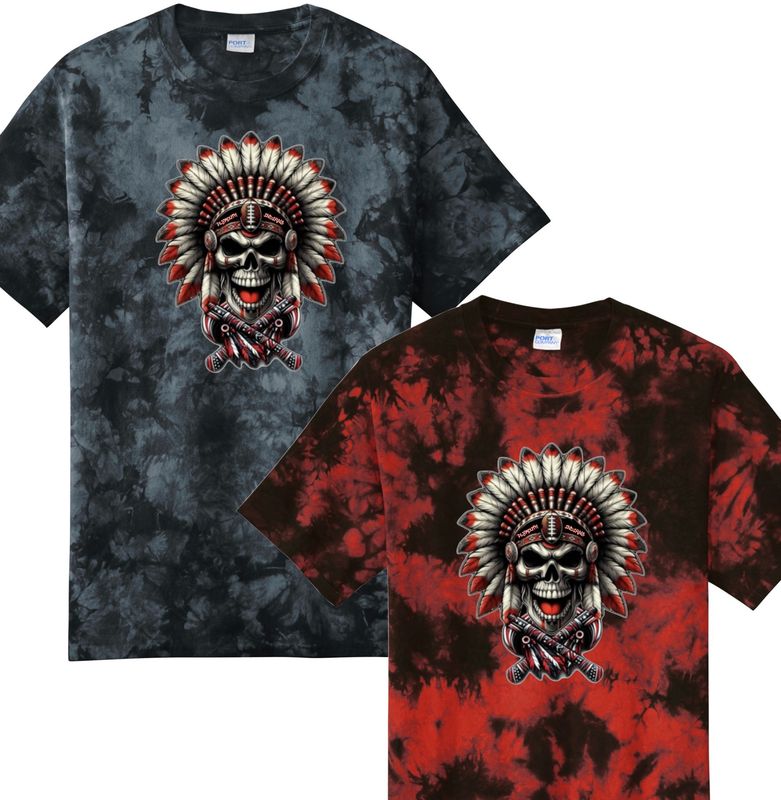Plymouth Shawnee Indians Crystal Tie Dye T-shirt