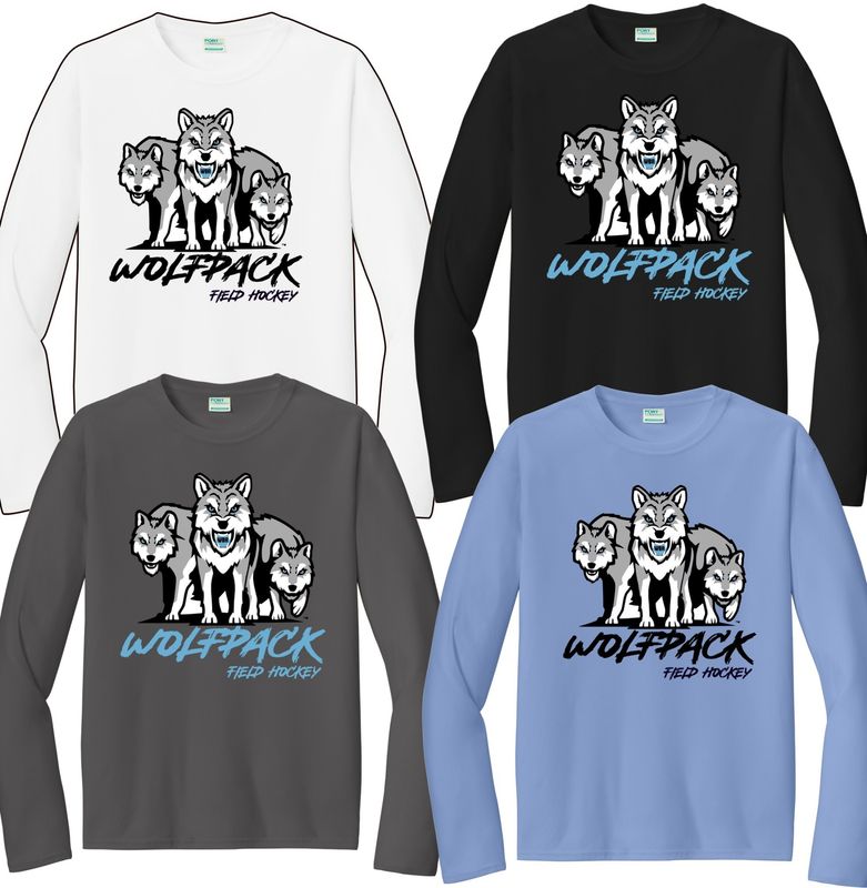 Wolfpack Field Hockey 3 Wolves Performance Long Sleeve