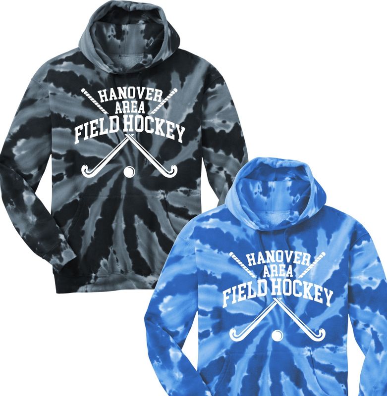 Hanover Field Hockey Crossed Sticks Spiral Tie Dye Hoodie