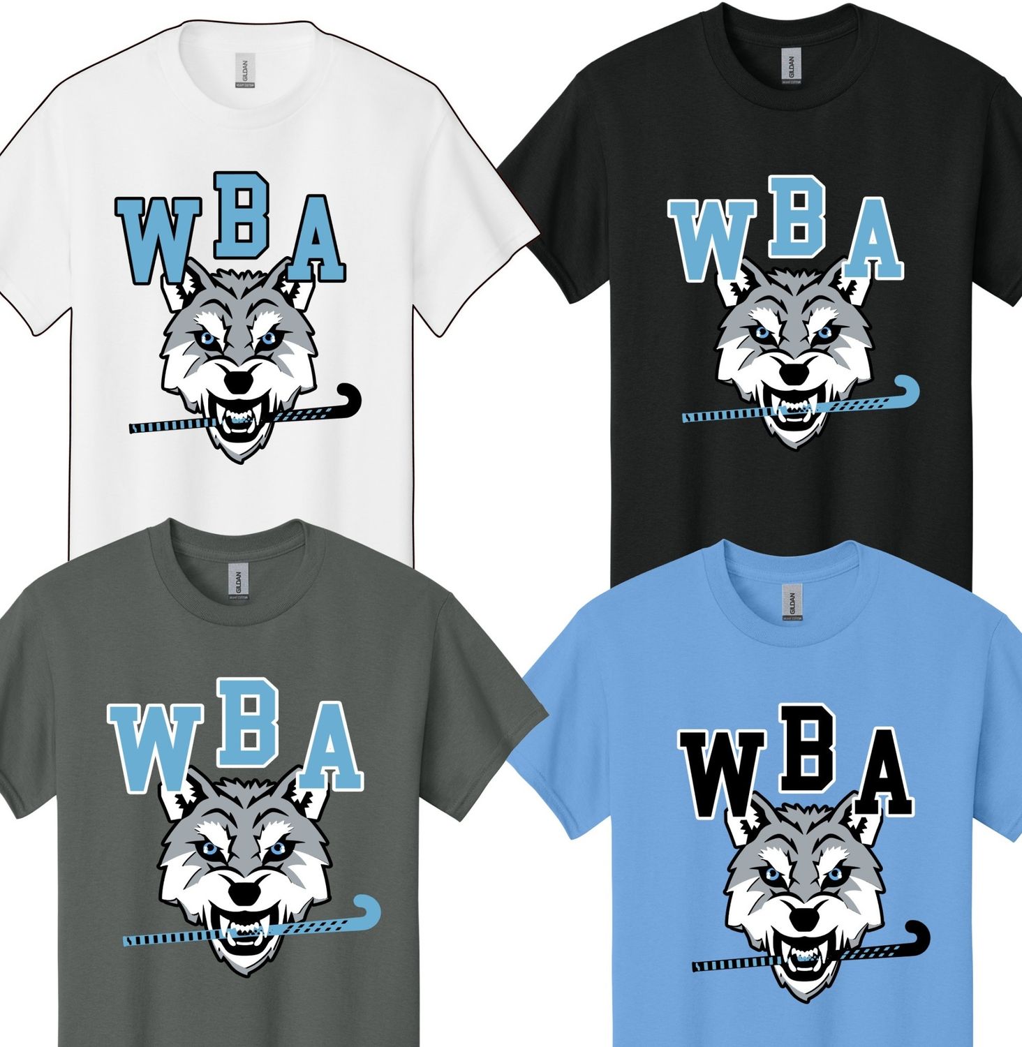 Wolfpack Field Hockey Wolf Head Tshirt