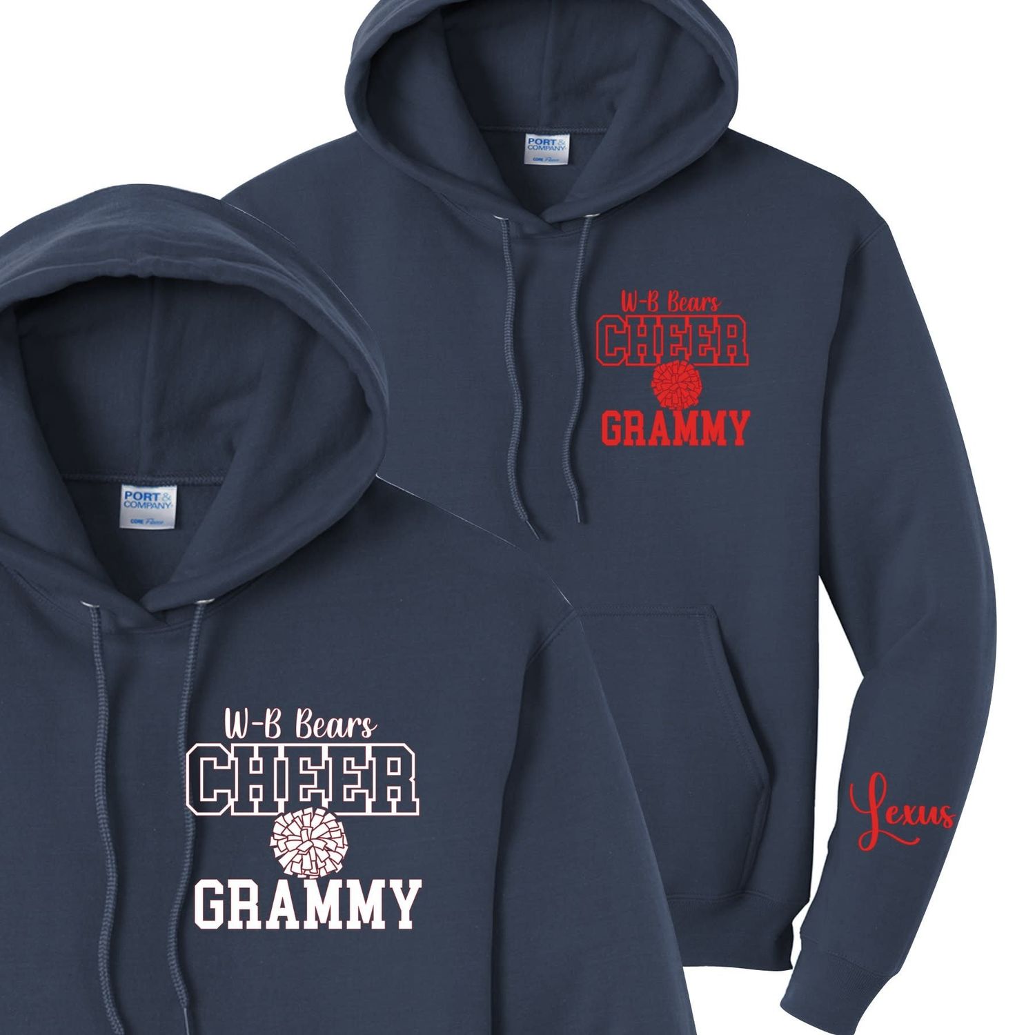 Bears Cheer hoodie with personalization 