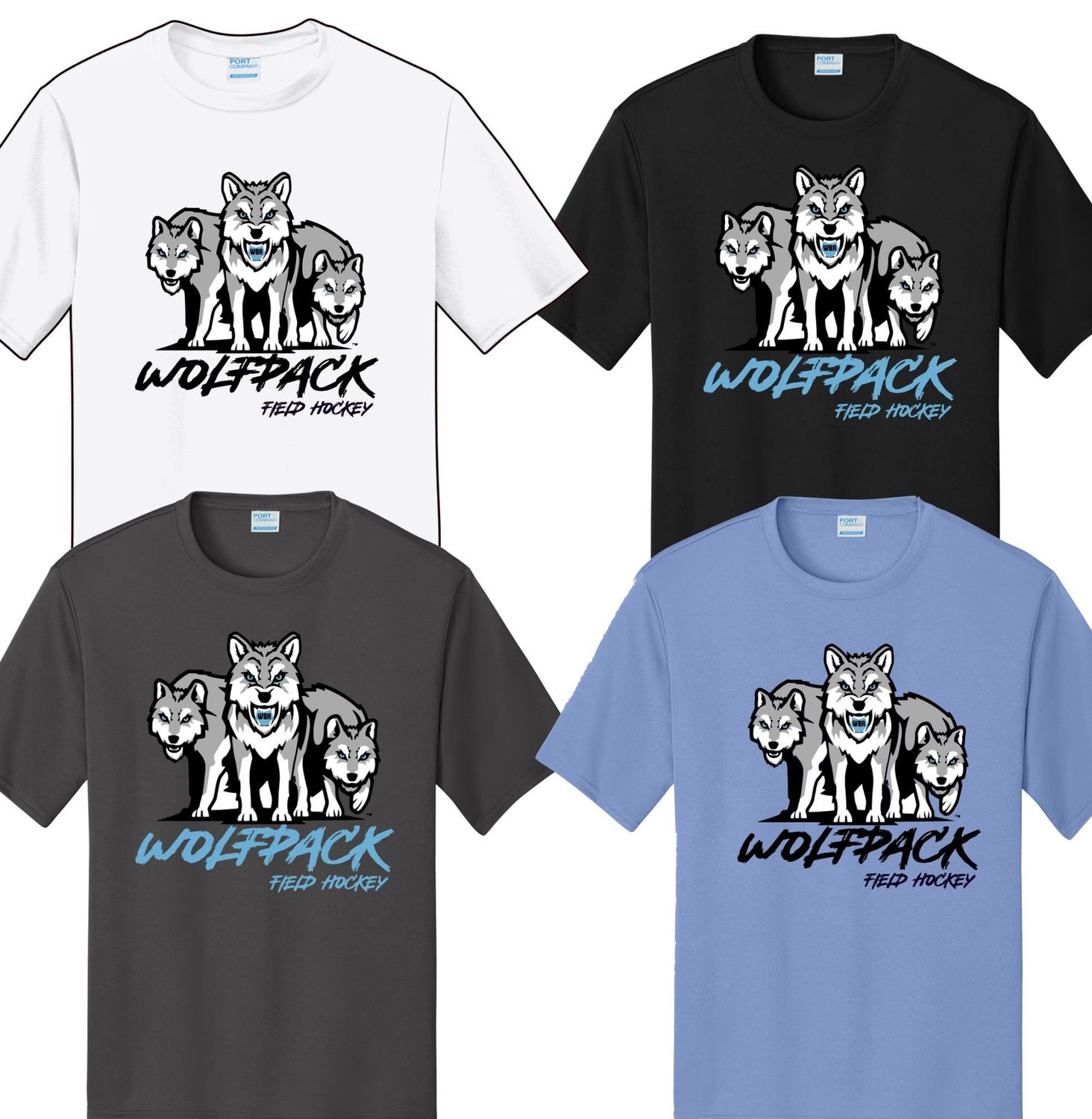 Wolfpack Field Hockey 3 Wolves Performance Tshirt