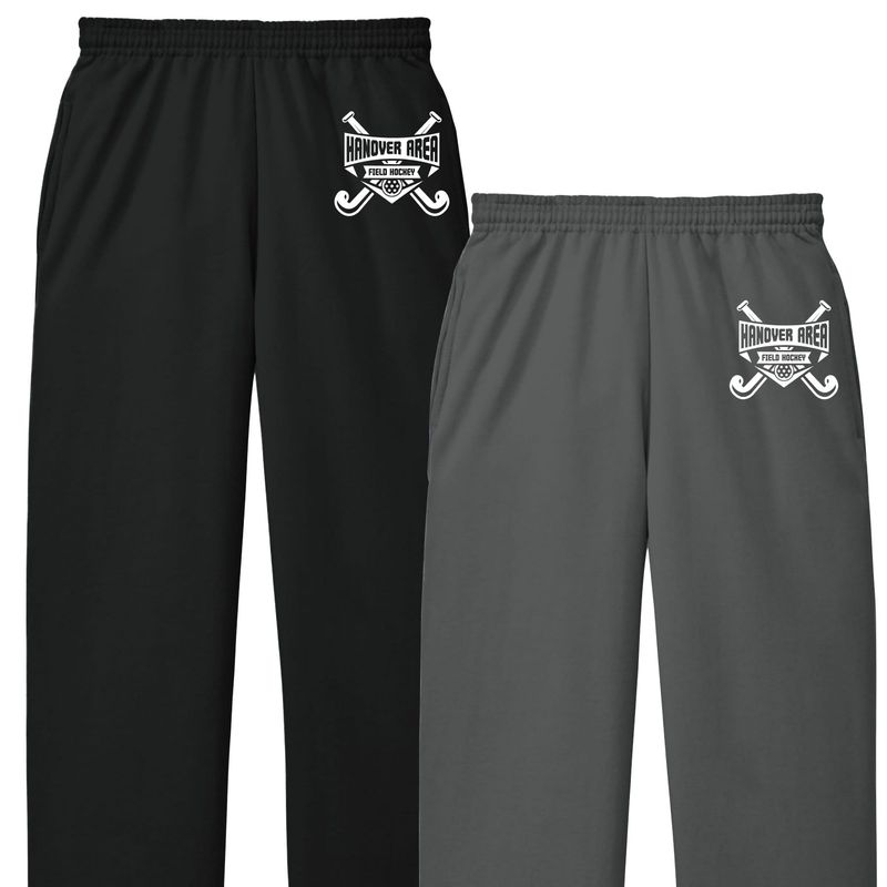 Hanover Area Field Hockey Crossed Sticks/Banner Open Bottom Sweatpants