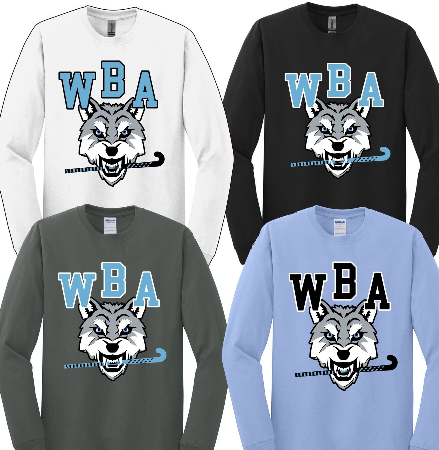 Wolfpack Field Hockey Wolf Head Crewneck Sweatshirt