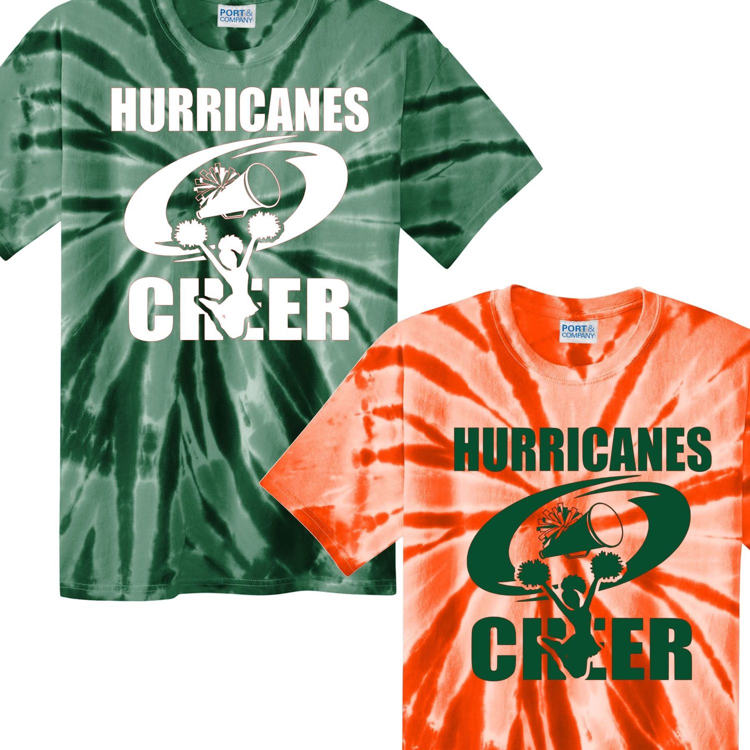 Ed Lark Hurricanes Cheer Tie Dye T-shirt