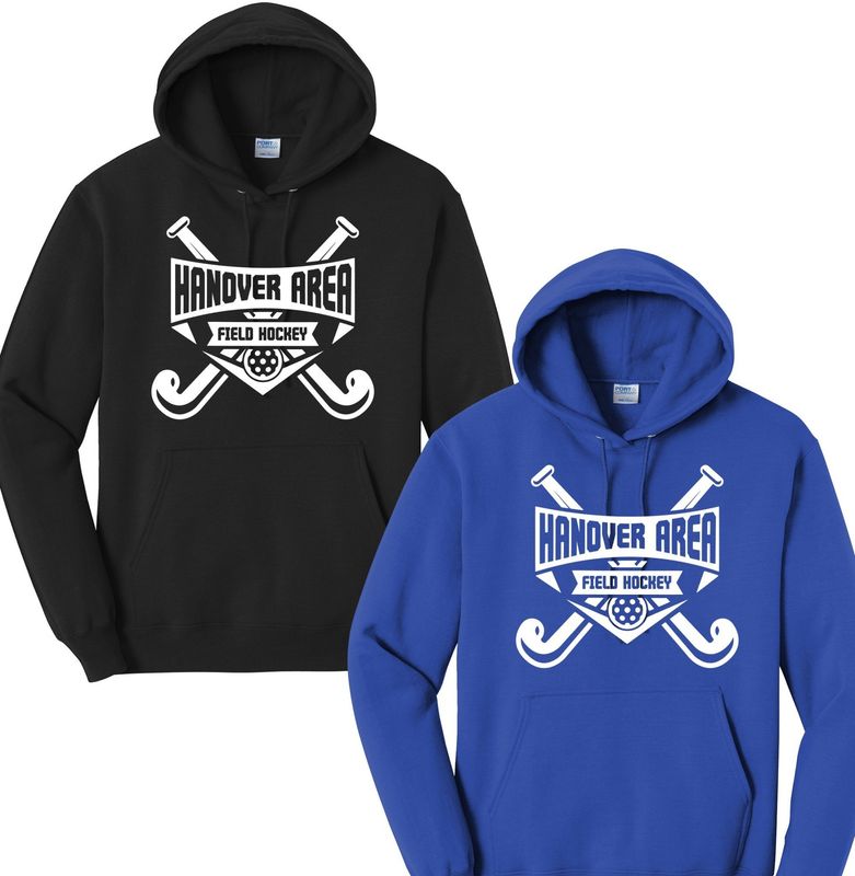 Hanover Field Hockey Crossed Sticks/Banner Hoodie