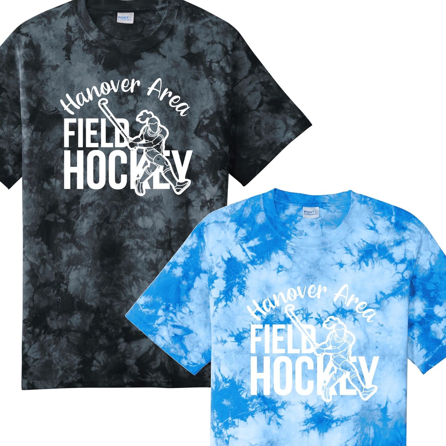 Hanover Area Field Hockey Player Crystal Tie Dye Tshirt