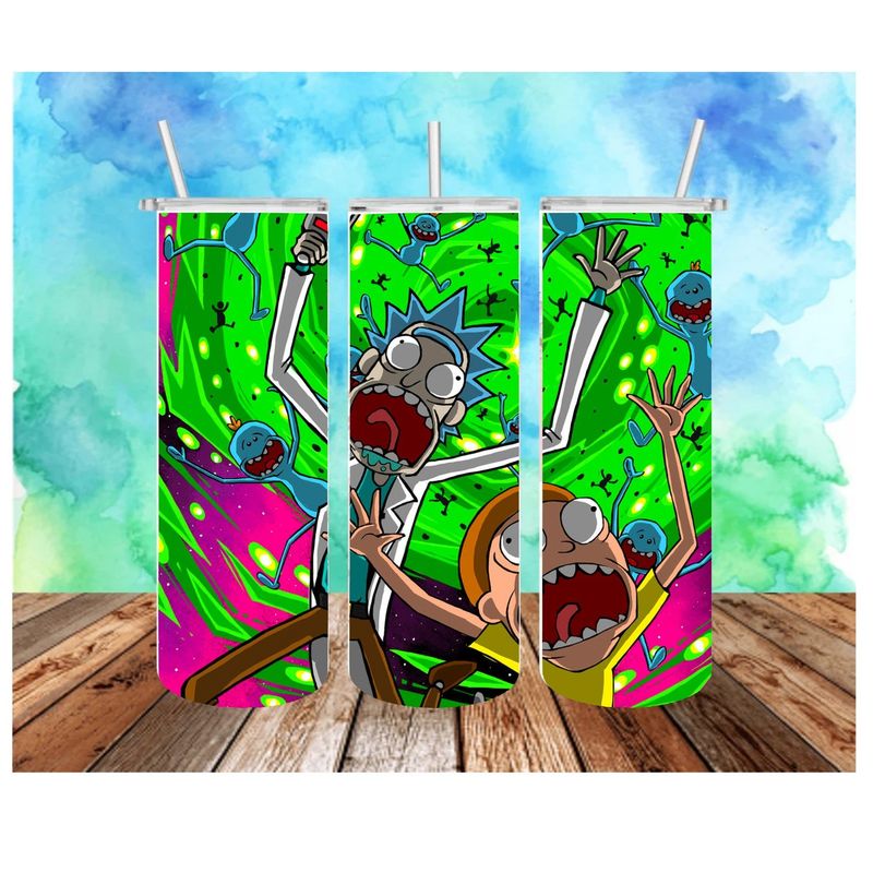 Rick and Morty 20oz skinny tumbler