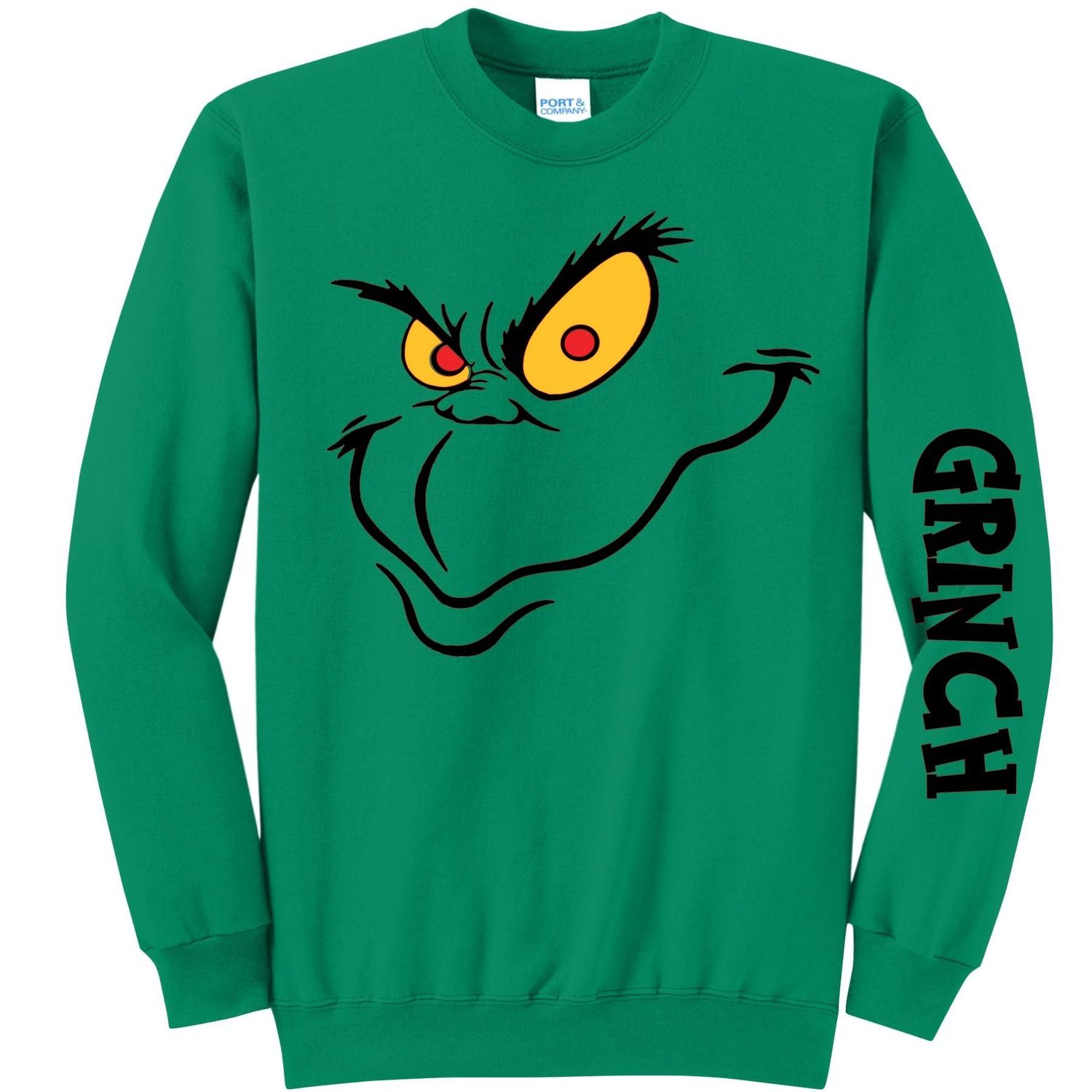 Grinch Face Crewneck Sweatshirt