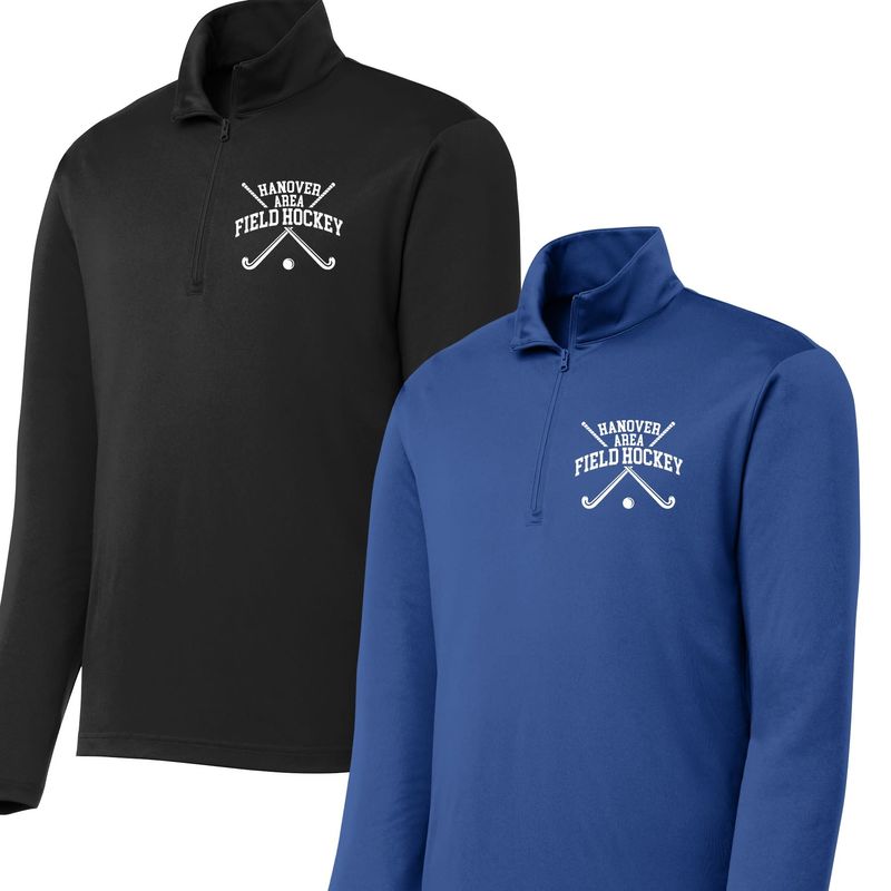 Hanover Area Field Hockey Crossed Sticks Performance 1/4 Zip