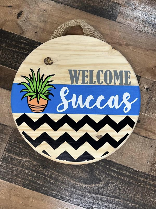 Welcome Succas 15&quot; door Round