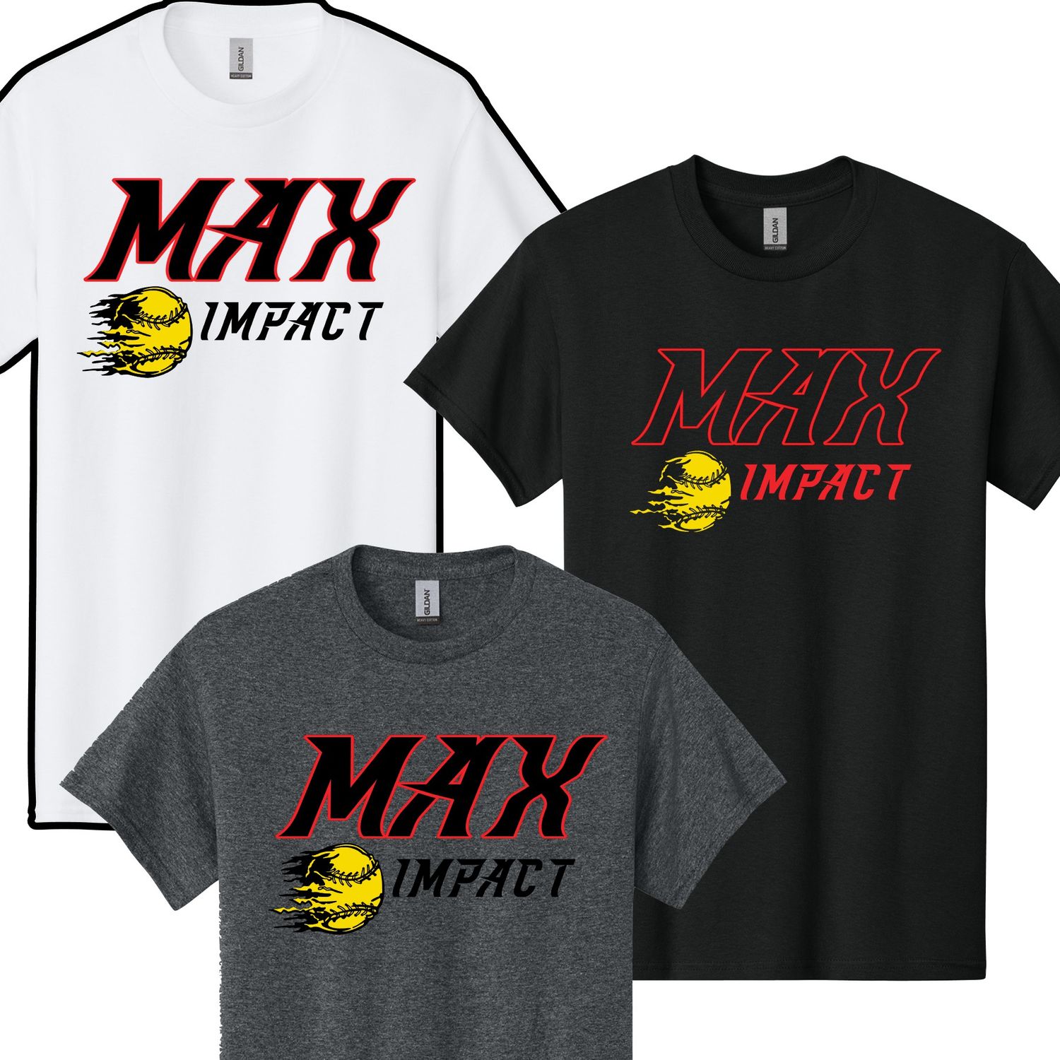 Max Impact Softball T-shirts