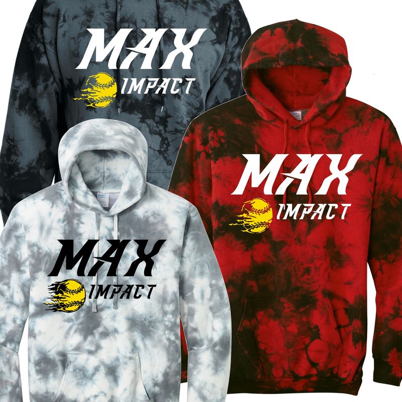 Max Impact Softball Crystal Tie Dye Hoodie