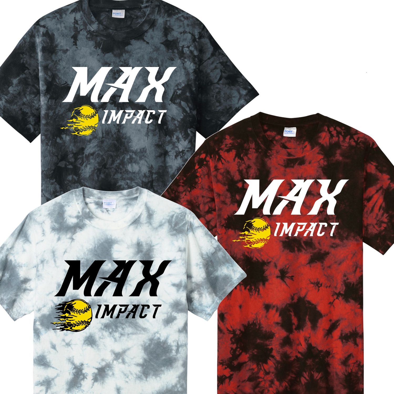 Max Impact Softball Crystal Tie Dye Tshirt