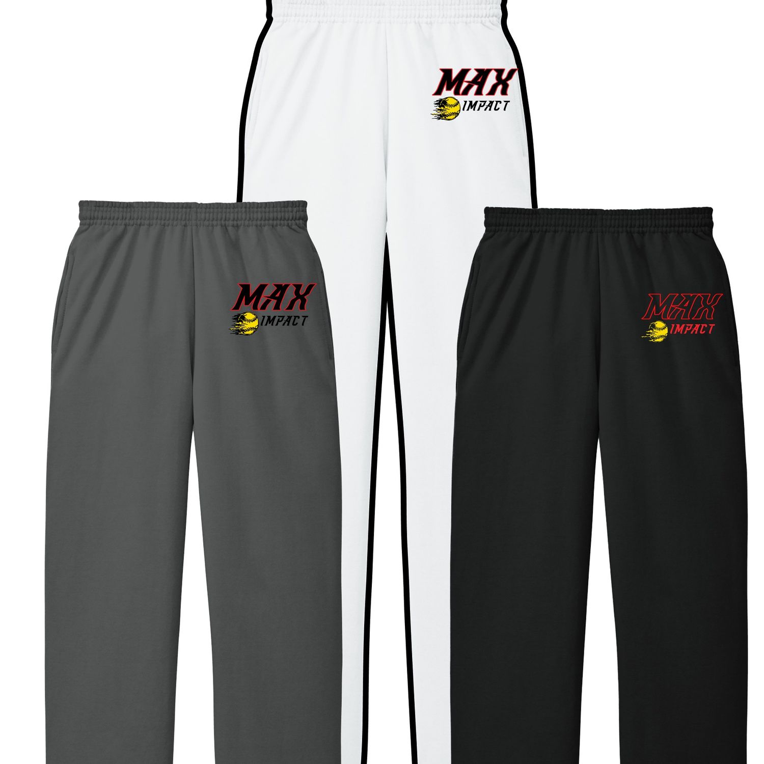 Max Impact Softball Open Bottom Sweatpants