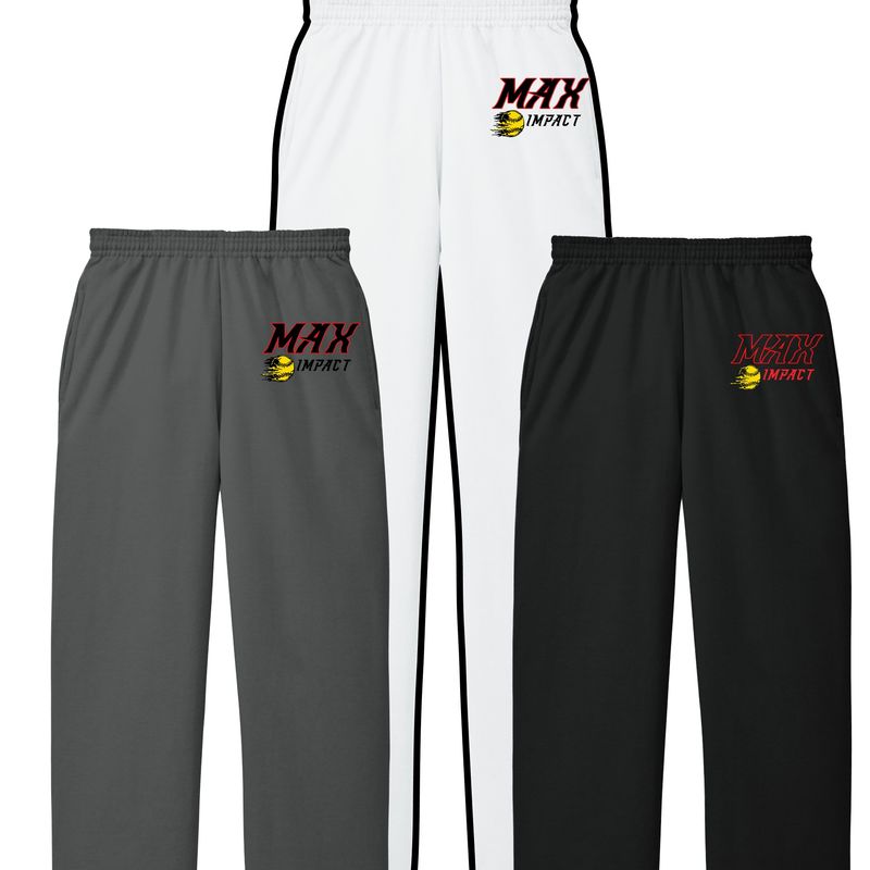 Max Impact Softball Open Bottom Sweatpants