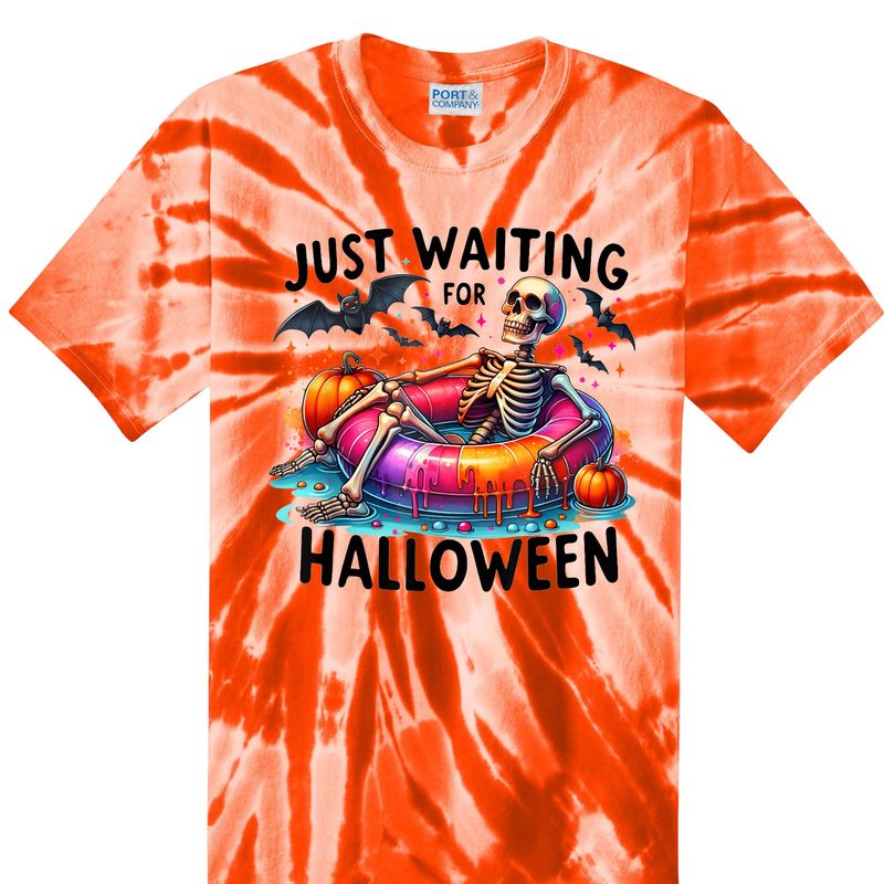 Waiting on Halloween Tie Dye Tshirt
