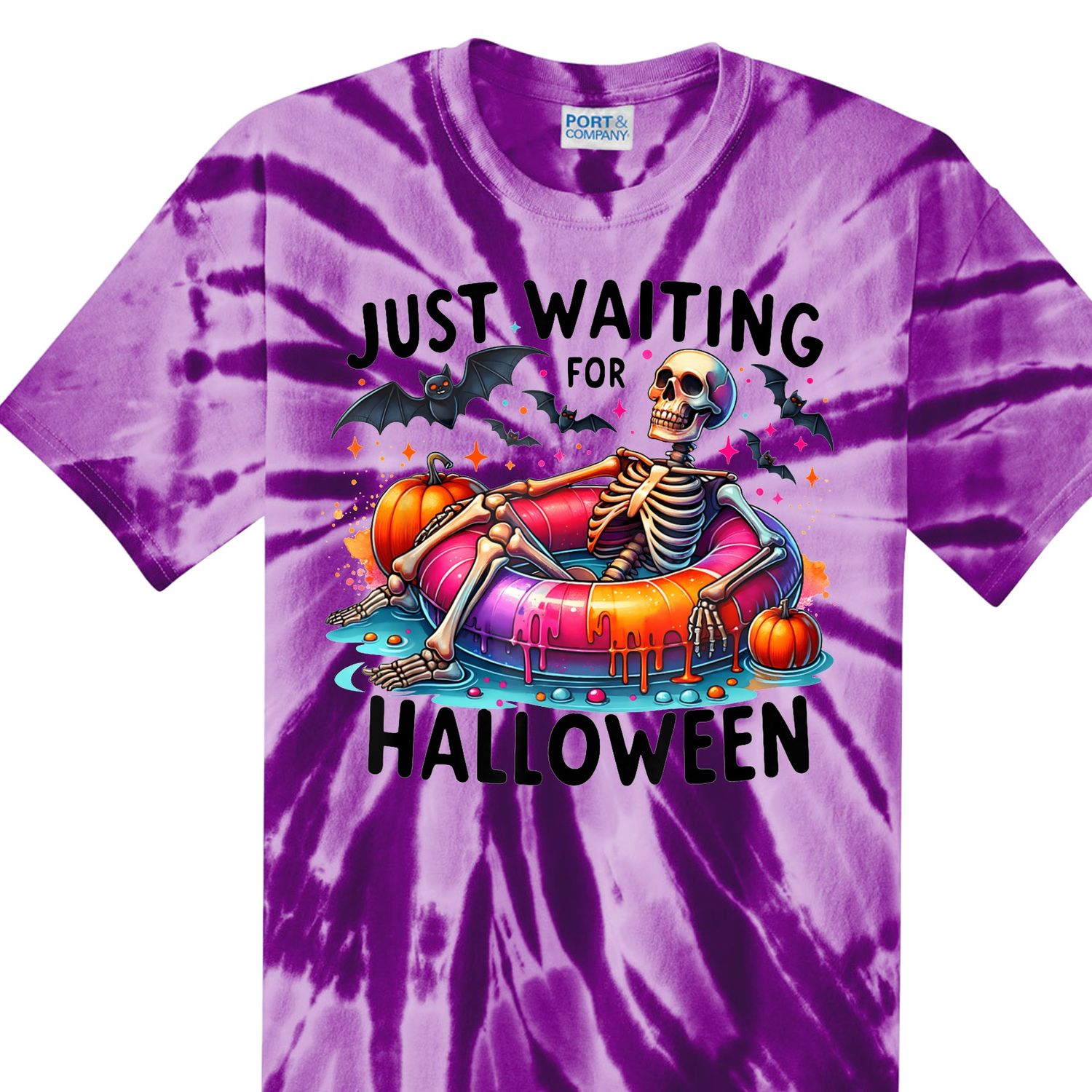 Waiting on Halloween Tie Dye Tshirt