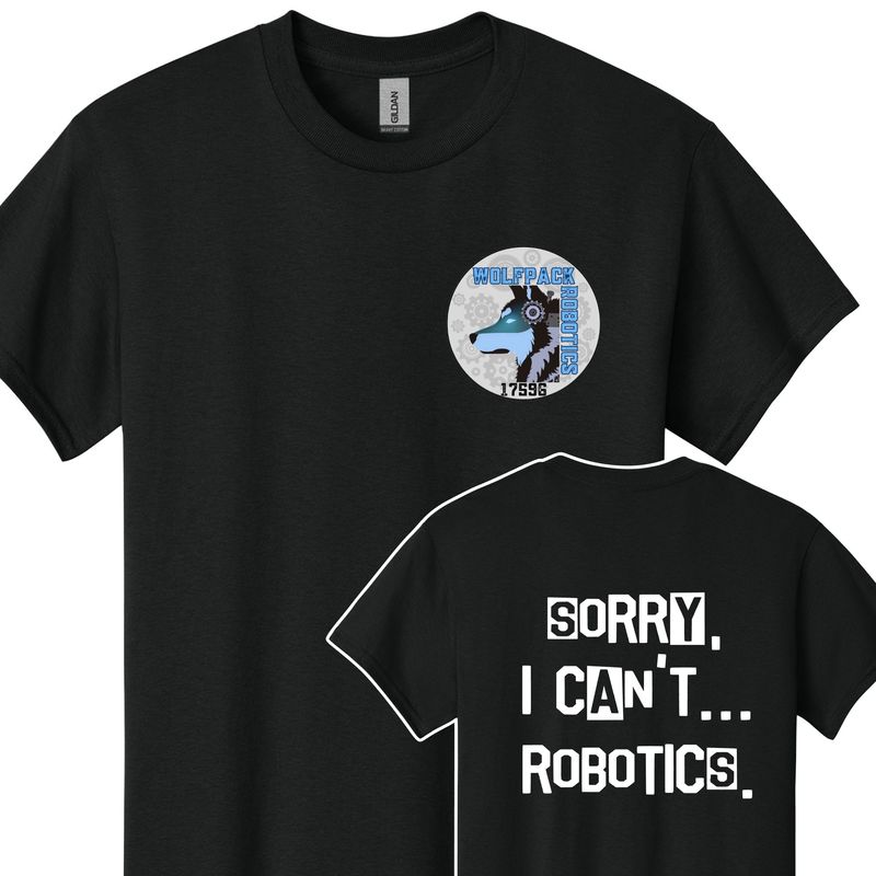 Wolfpack Robotics T-shirt with optional back