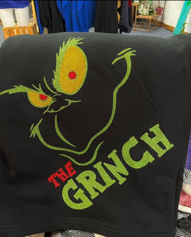 Grinch sweatshirt blanket