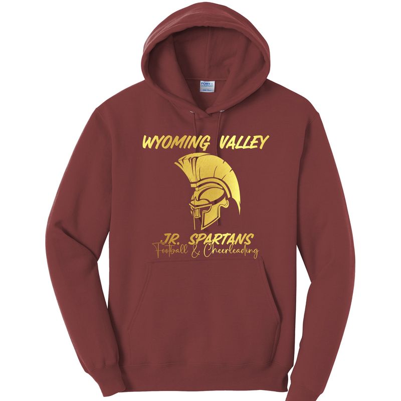 Wyoming Valley Jr. Spartan head hoodie