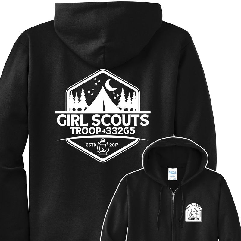 Girl Scout Troop Zip Up Hoodie