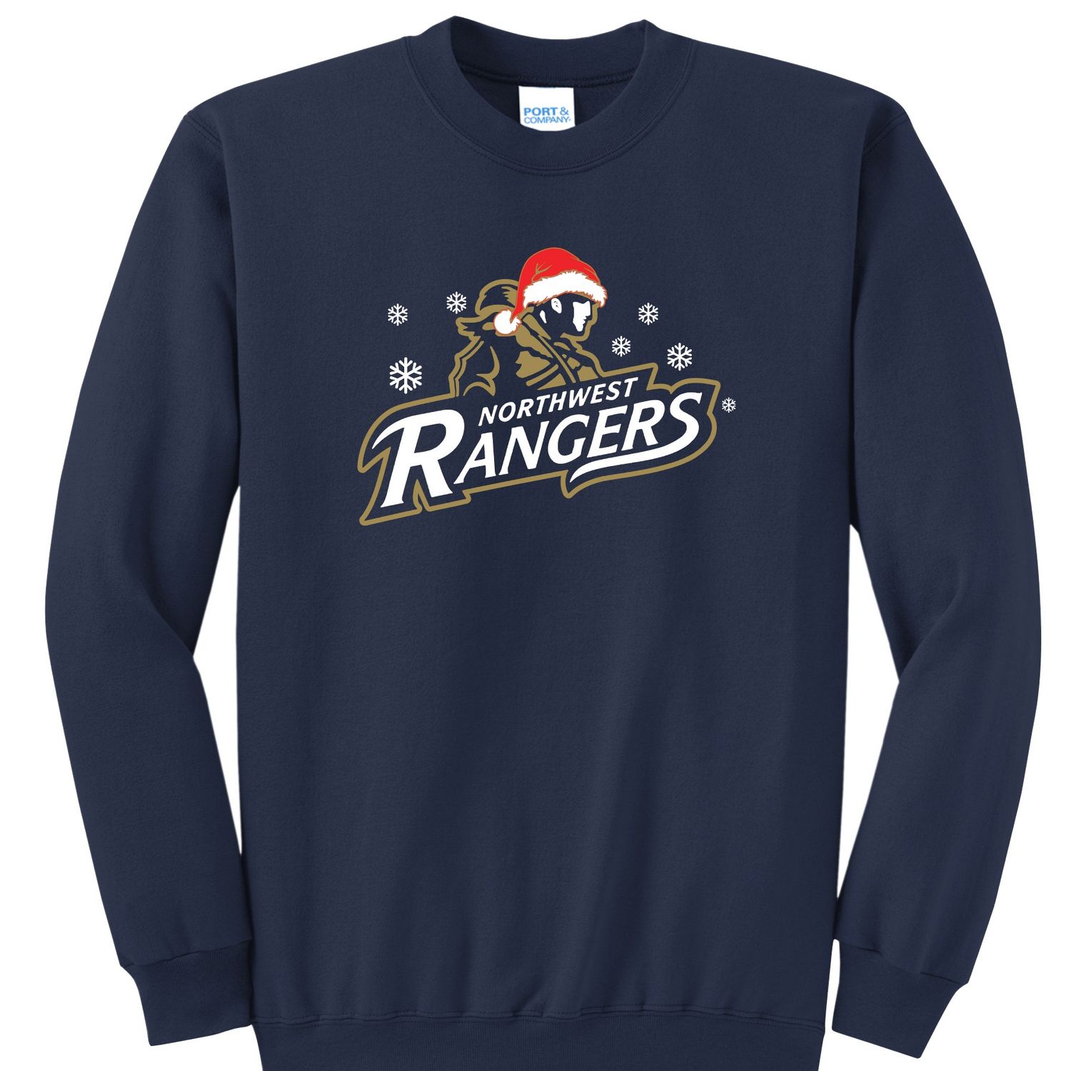 Northwest Rangers Santa Hat Crewneck Sweatshirt