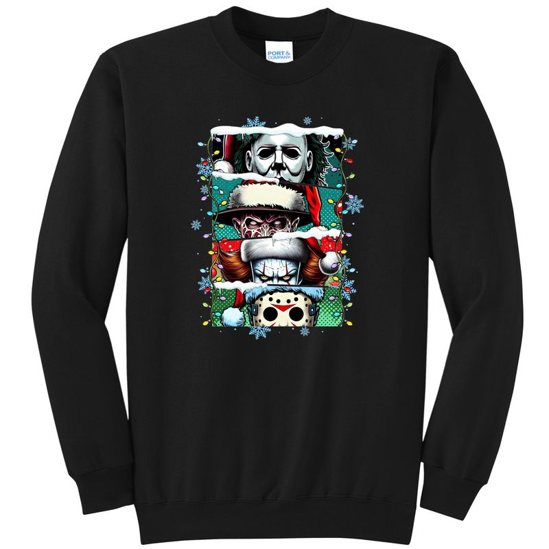 Horror Christmas Friends Crewneck Sweatshirt