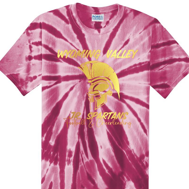 Wyoming Valley Jr Spartan head Spiral Tie Dye Tshirt