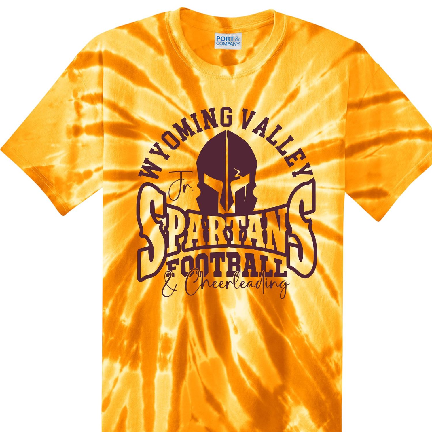 Wyoming Valley Jr. Spartans Spiral Tie Dye tshirt