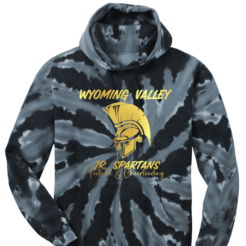 Wyoming Valley Jr. Spartan Head Spiral Tie Dye Hoodie
