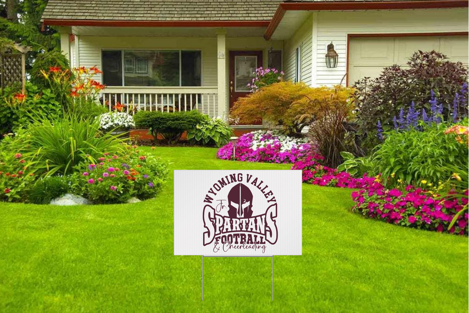 Wyoming Valley Jr. Spartans 18&quot;x24&quot; Yard sign with stakes