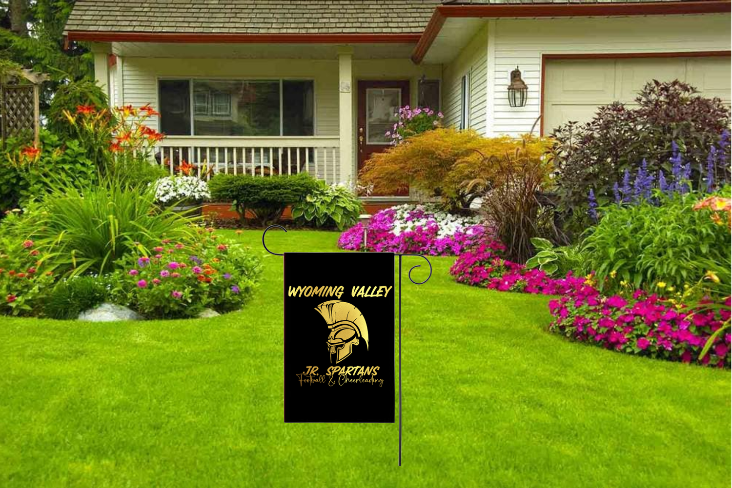 Wyoming Valley Jr. Spartan Head 12&quot;x18&quot; Garden Flag