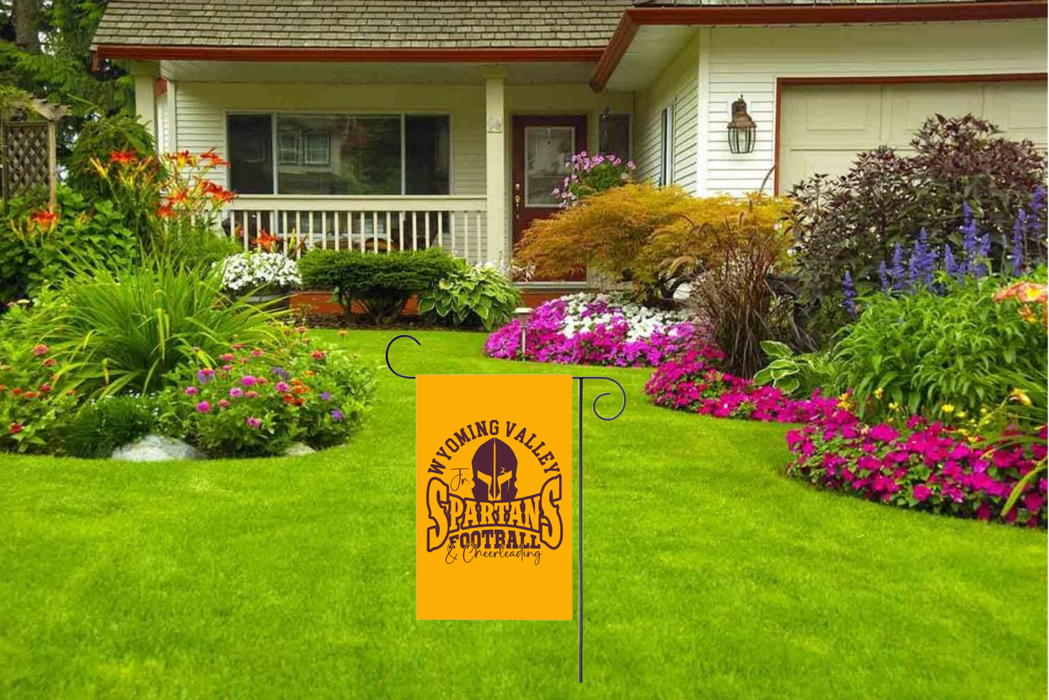 Wyoming Valley Jr. Spartans 12&quot;x18&quot; Garden Flag