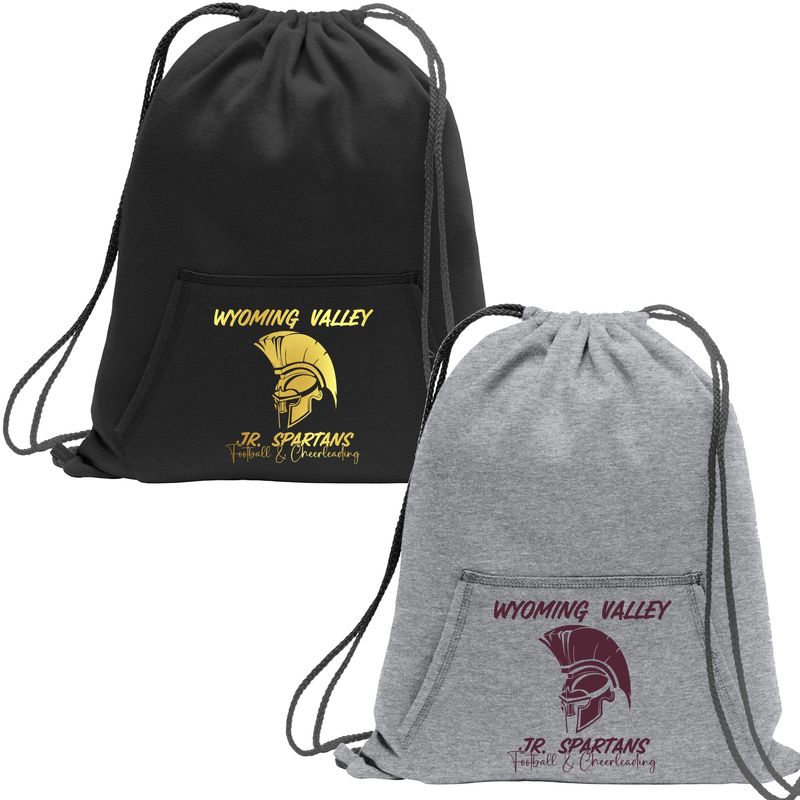Wyoming Valley Jr. Spartan Head Sweatshirt Drawstring Bag