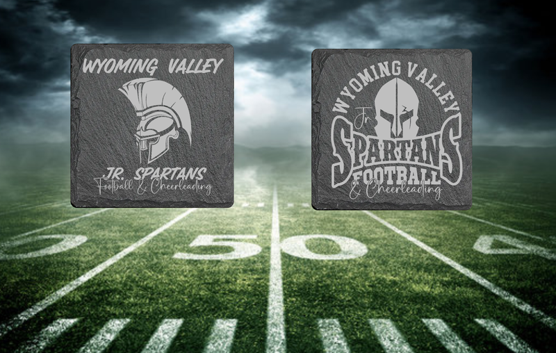 Wyoming Valley Jr. Spartans Slate Coaster Set