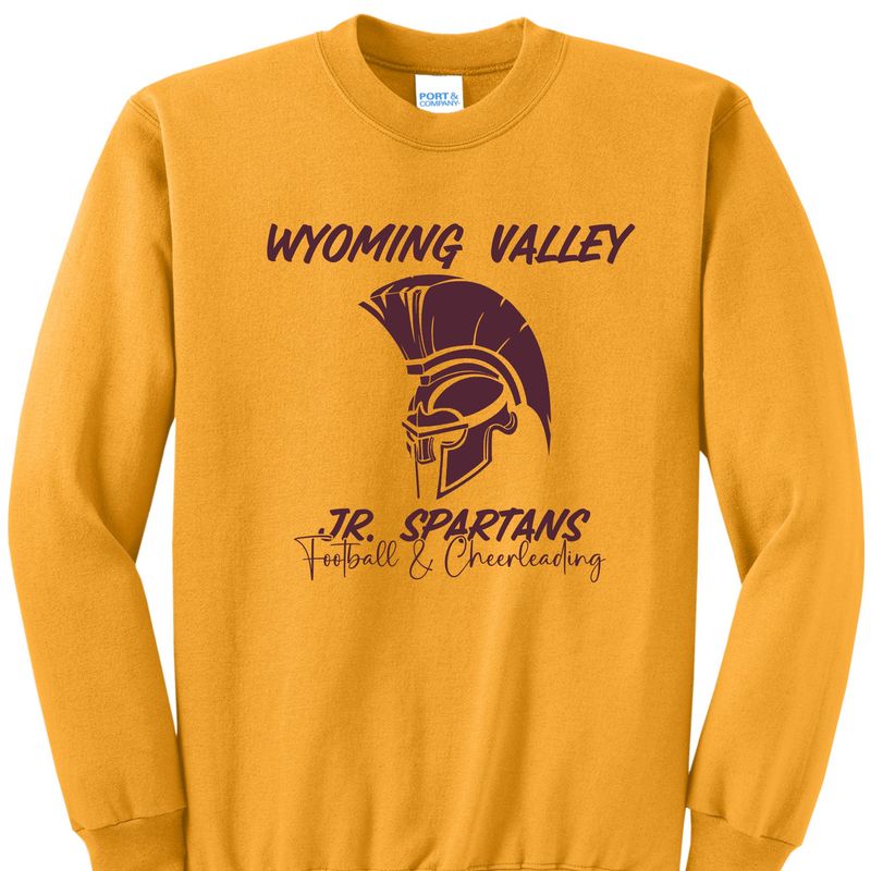 Wyoming Valley Jr. Spartan Head Crewneck Sweatshirt