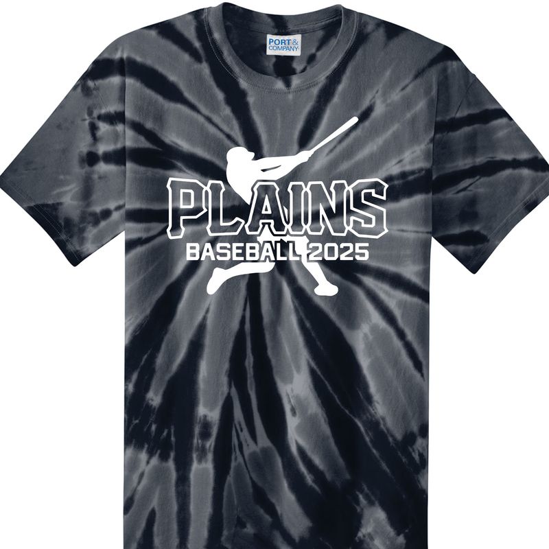 Plains Baseball Tie Dye Tshirt
