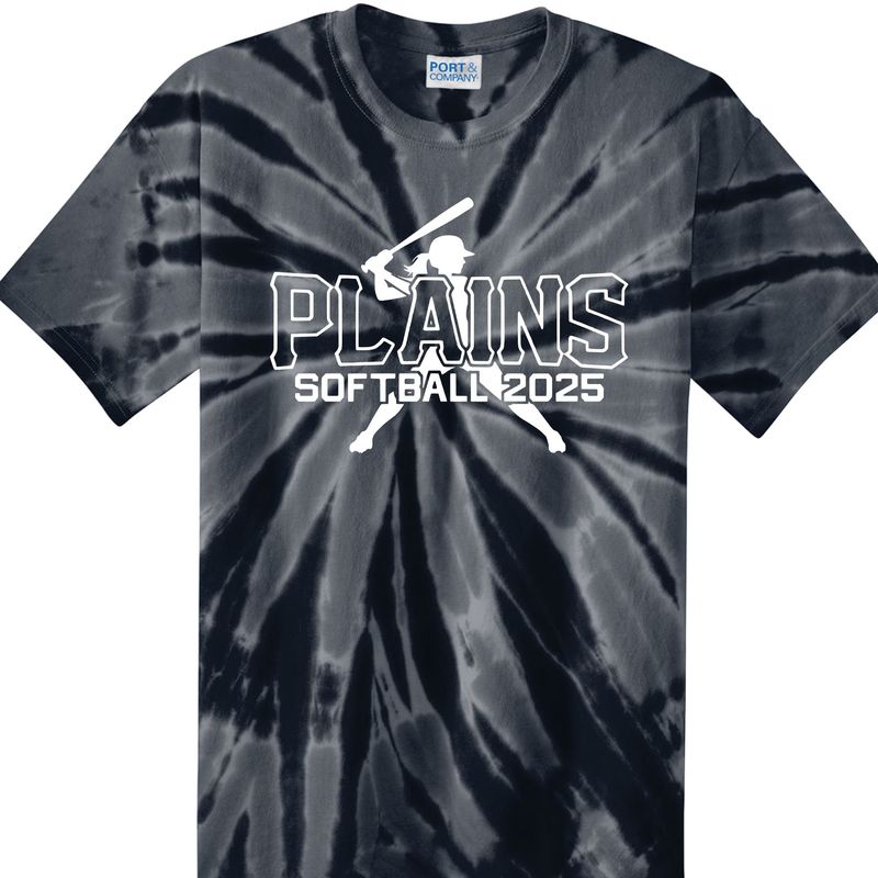 Plains Softball Tie Dye Tshirt