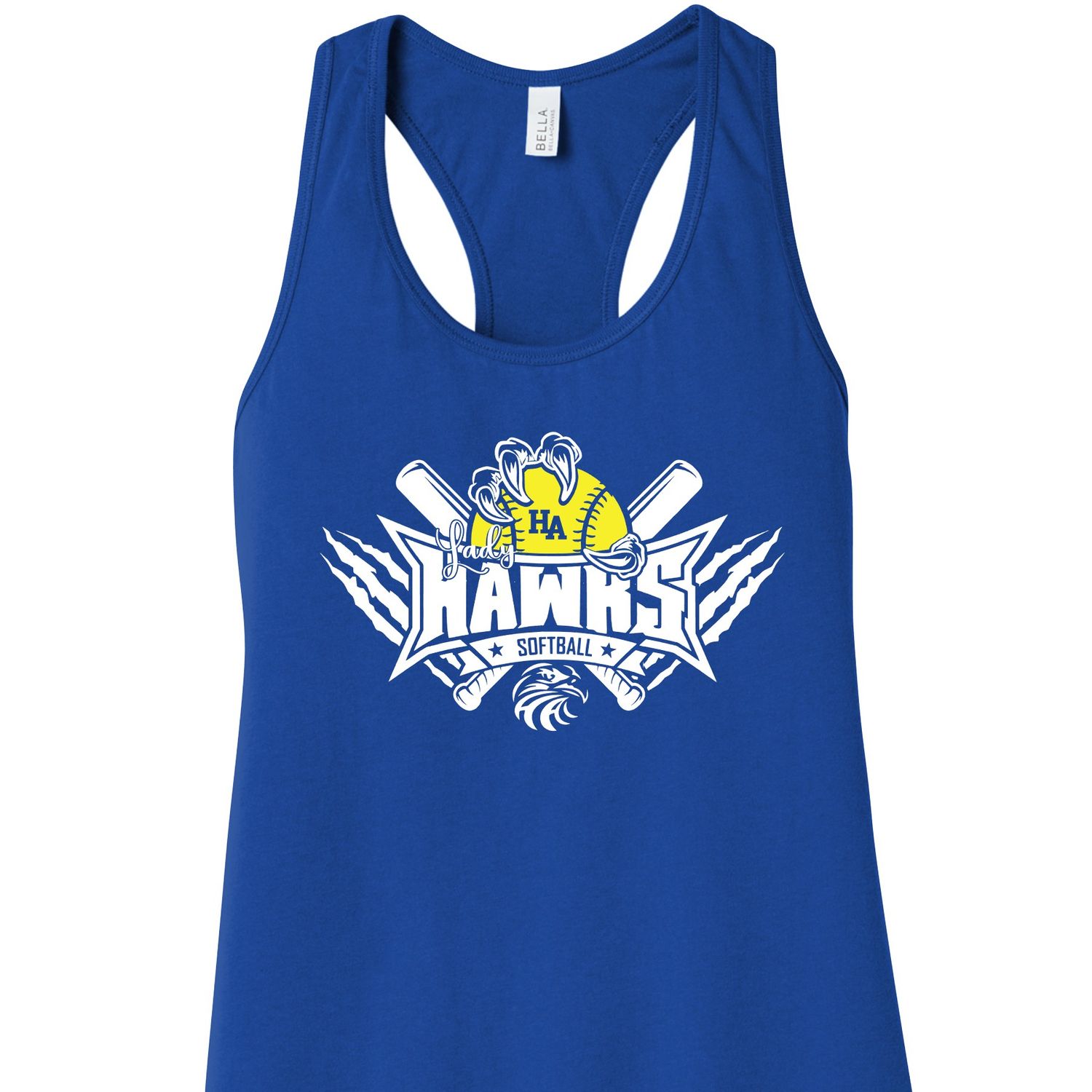 Lady Hawks Softball Racerback Tank